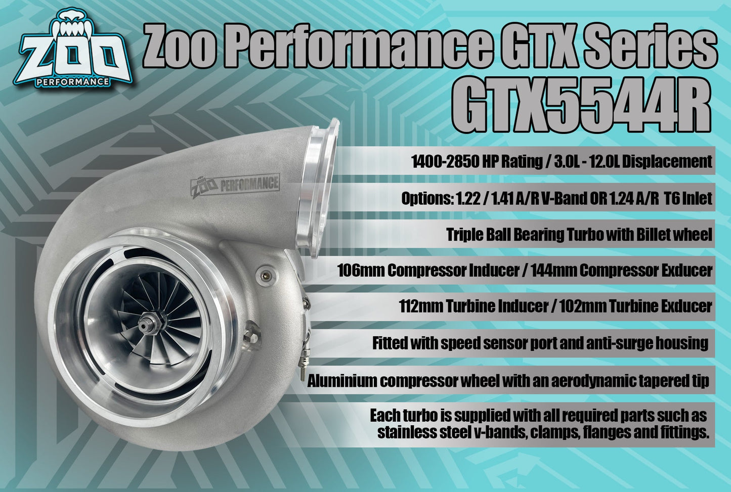 GTX5544R Series 106mm Turbo