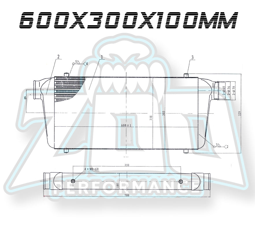 RACE SERIES INTERCOOLER 100mm