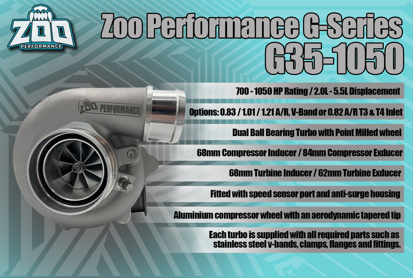 G35-1050HP Series 68mm Turbo